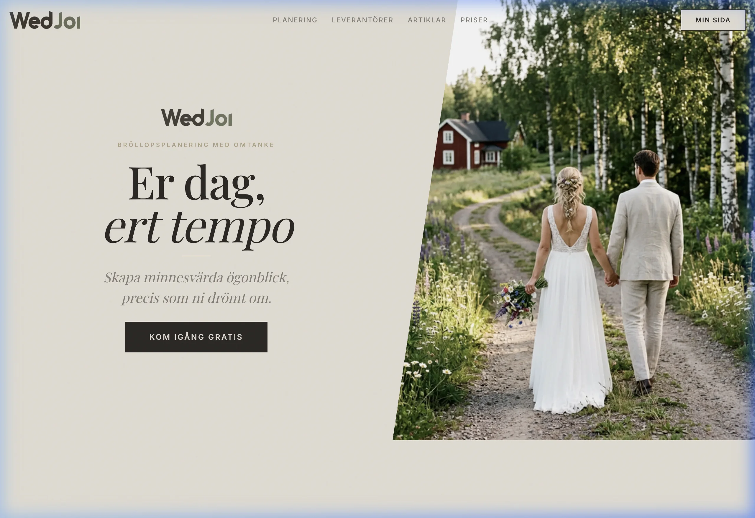 WedJoi wedding planning website preview